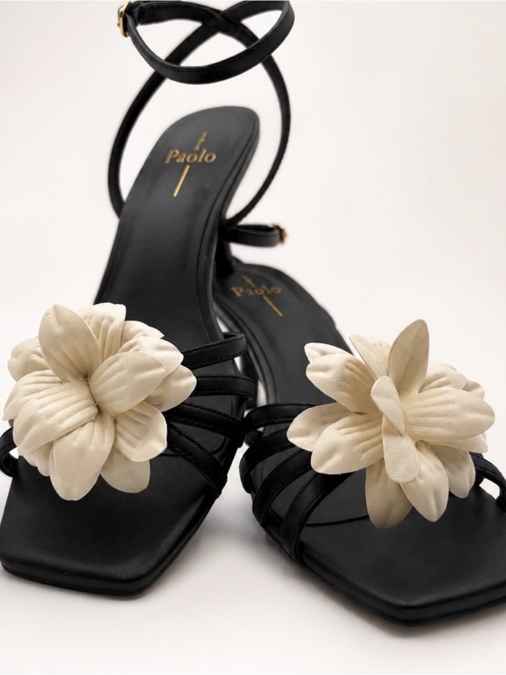Linea Paolo • Candice Flower Sandal Heels, Size 9-1/2